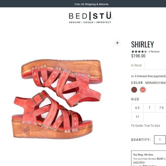 NIB Bed Stu Shirley Wooden platfoms (10) - Picture 12 of 12